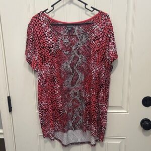 Covington Pink and Black Patterned Blouse
